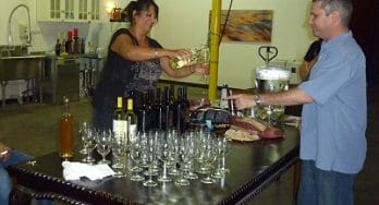 Caldwell Family Winery party - pouring