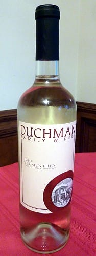 Duchman Family Winery 2010 Vermentino