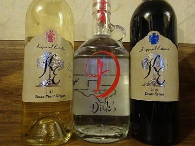 Kiepersol wine and Dirk's Vodka