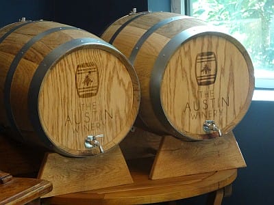 The Austin Winery barrels