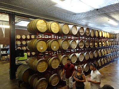 Barrels at Landon Winery in Greenville