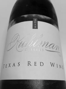 Kuhlman Cellars Texas Red Wine bottle