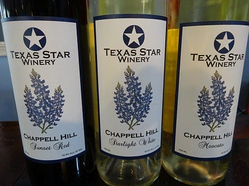 Texas Star Chappell Hill wines