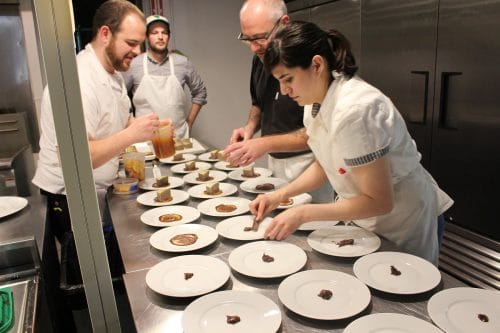 Plating the food