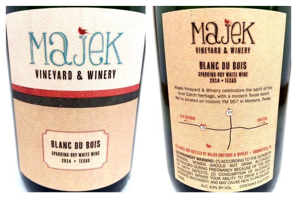Majek Vineyard Blanc du Bois - labels
