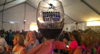 Discover Wine Festival glass/crowd