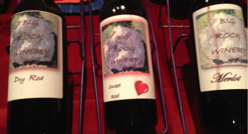 Big Rock Winery wine bottles