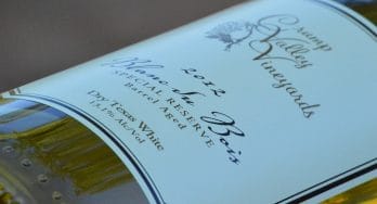 Crump Valley Vineyards Blanc du Bois side bottle