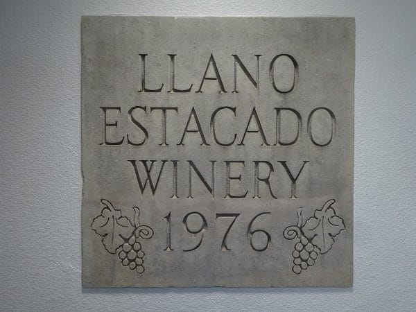 Llano Estacado Winery plaque