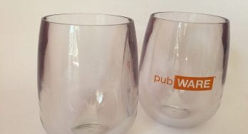 Stemless wine glass by pubWARE