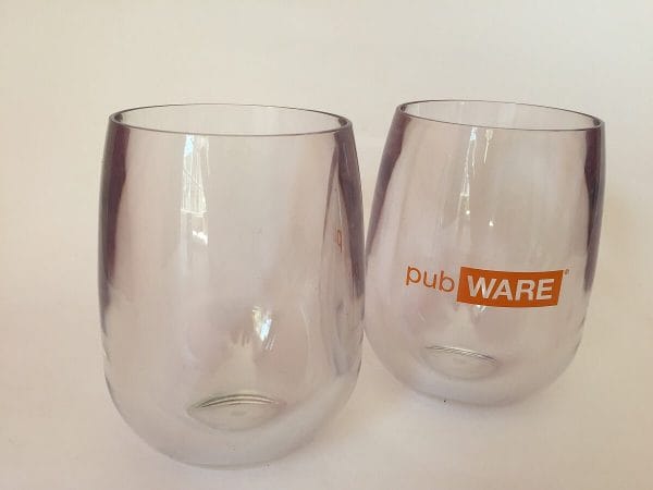 Stemless wine glass by pubWARE 