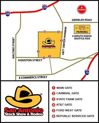 San Antonio Rodeo Map