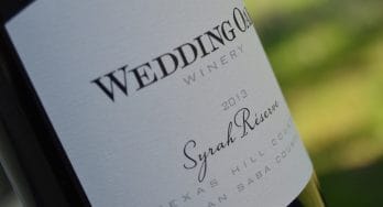 Wedding Oak Winery Syrah bottle