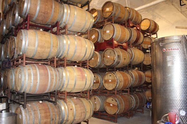 Bingham Family Vineyards barrels