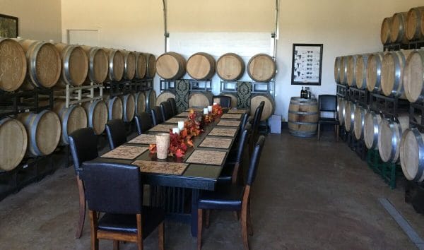 San Martiño Winery barrel room