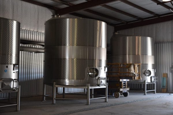 Texas Wine Company stainless tanks