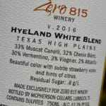 Zero 815 Winery HyeLand White Blend 2016 Wine Review