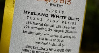 Zero 815 HyeLand white blend 2016