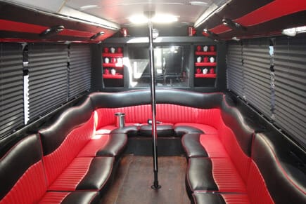 Red limo bus