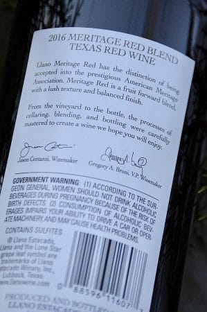 Llano Meritage label