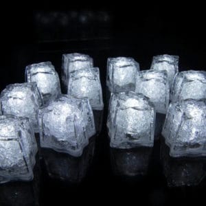 12 White Light Up Ice Cubes