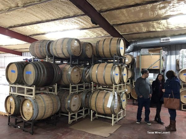 Thirsty Mule Winery barrels