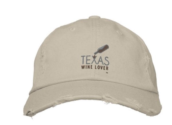 Texas Wine Lover Distressed Baseball Cap front