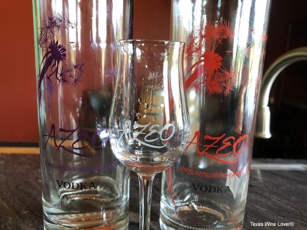 Azeo Distillery bottles and glasses