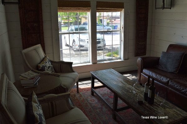 Crowson Wines front window and couches