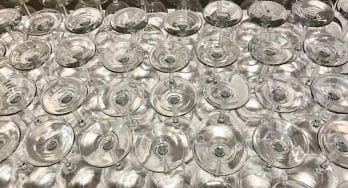 Glasses at Vias Imports tasting