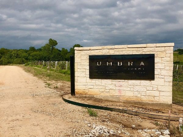 Umbra Winery sign