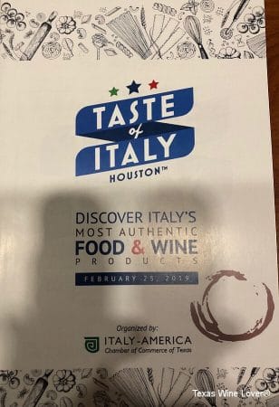 The “Taste of Italy – Houston” sponsored by the Italy-America Chamber of Commerce of Texas