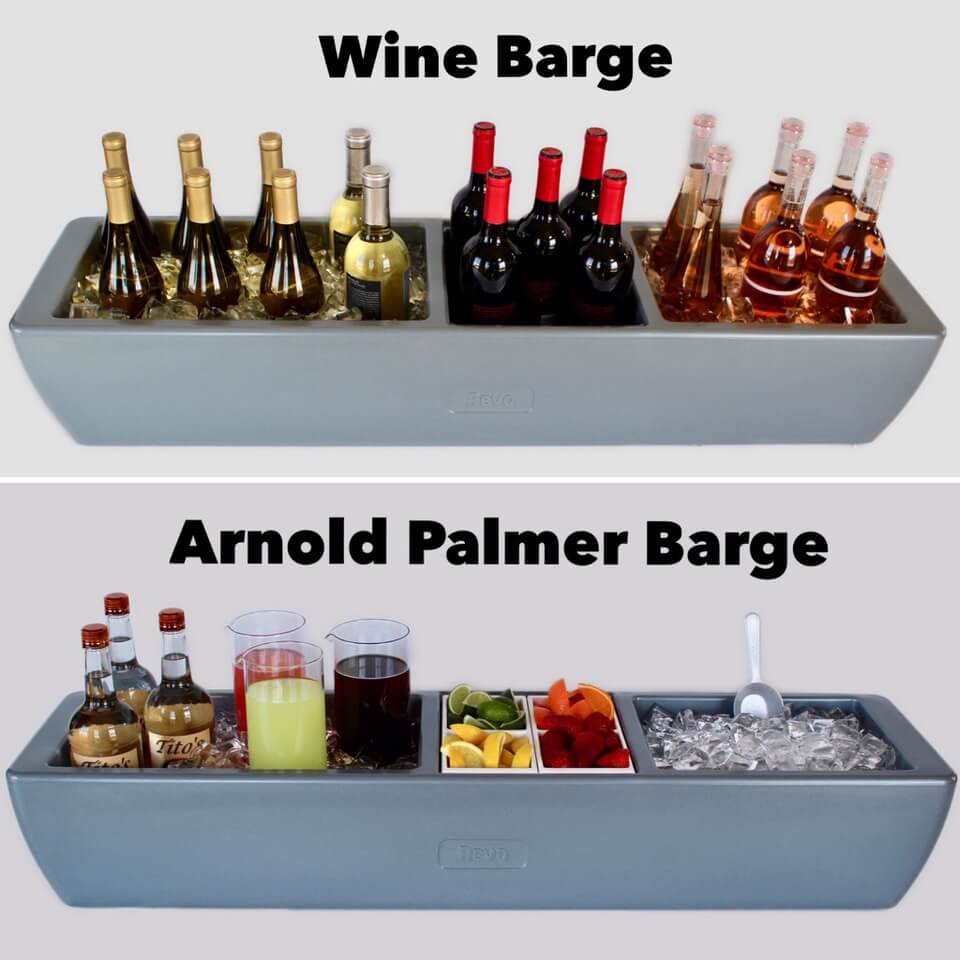 Revo Party Barge Cooler | Deep Black | Ice and Wine Bucket