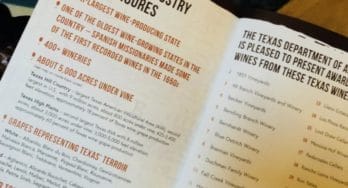 Texas wines booklet