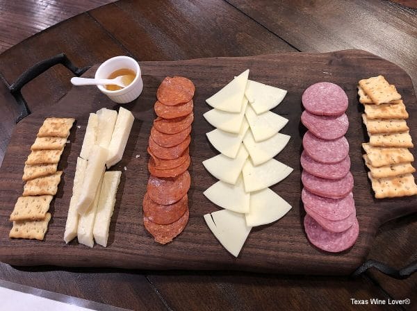 Cassaro Winery meat and cheese platter