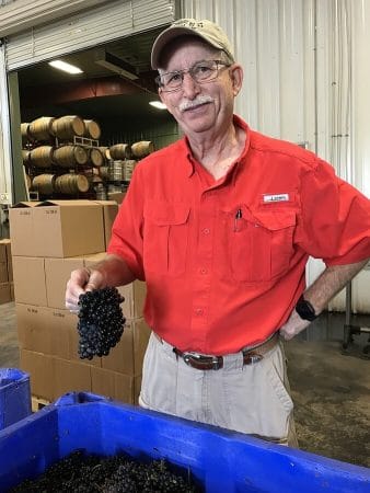 Dr. Bob Young, Bending Branch Winery, with Tannat