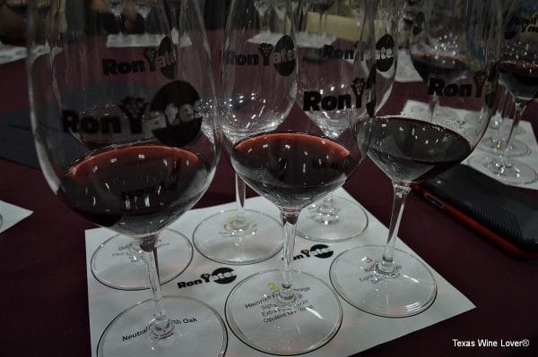 Ron Yates wine glasses set-up