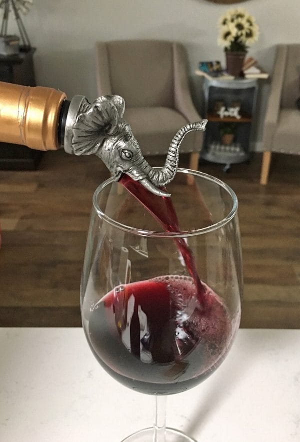 Elephant pouring in glass