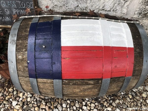 Wine barrel on Main Street