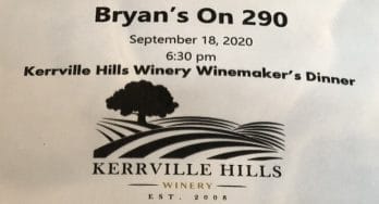 Bryans on 290 winemaker dinner