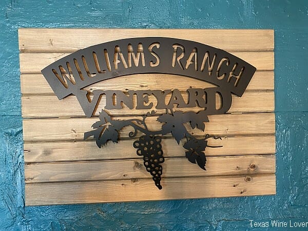 Williams Ranch Vineyard - sign