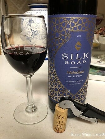 Silk Road Wines from Georgia and glass