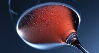 Rosé in wine glass