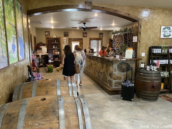 Beneath the Oaks Winery tasting room