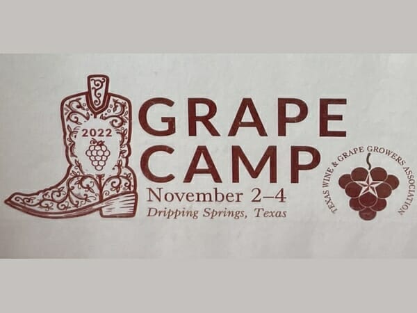 Grape Camp 2022 sign