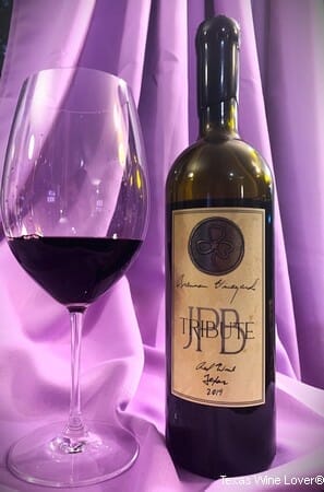 JPB Tribute wine with glass