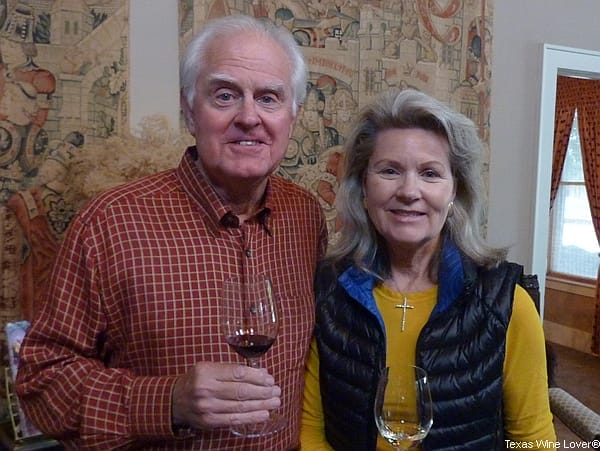 Ed and Susan Auler with wine glass